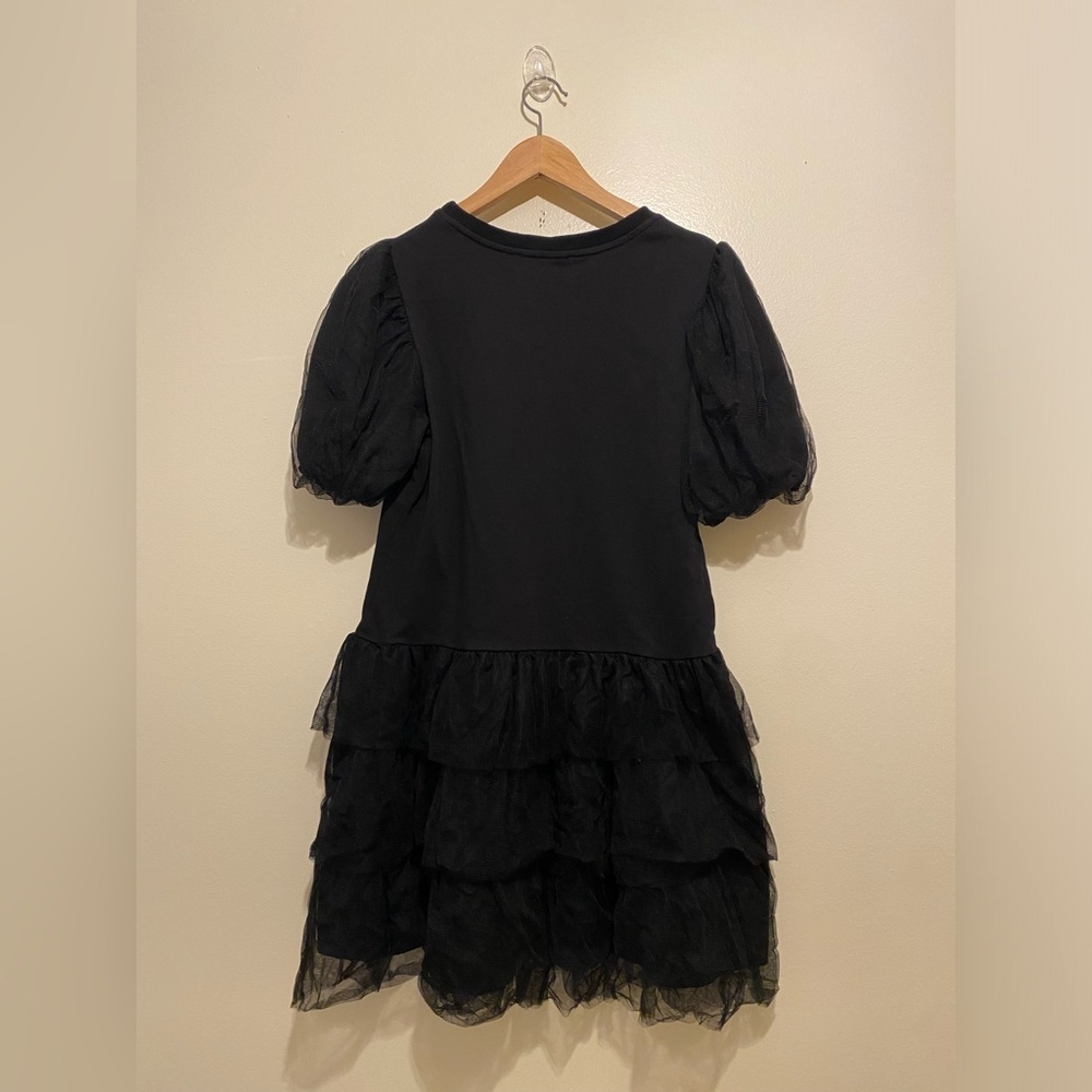 English Factory Black Ruffled Tulle Mini Dress. Size S - Picture 3 of 7